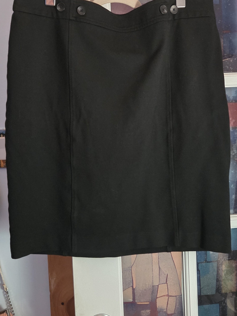Classic Black Women's Knee-Length Skirt
